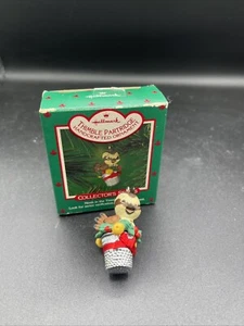 Vintage Hallmark Keepsake ornamento artigianale ditale pernice 1986 - Foto 1 di 8