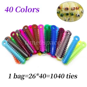 Bandas de goma elásticas de ligadura de ortodoncia dental para brackets soporte 1 bolsa - Imagen 1 de 65