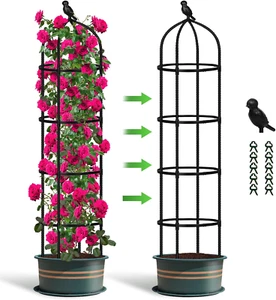 Gartenobelisken Rankgitter für Kletterpflanzen, 6 Fuß Metall Garten Rankgitter, 1er Pack Pl - Bild 1 von 12