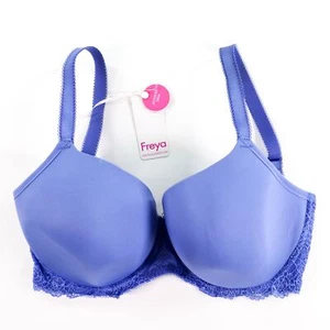New Freya Bra Size 28K Expression Demi Plunge Molded Underwire Back Closure 5490 - Picture 1 of 7