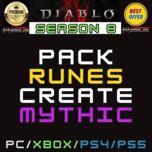 DIABLO 4 SEASON 8 PACK MYTHIC RUNES - BUILDS - S8 - Picture 1 of 13
