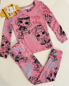 LOL Surprise Crayola Pink Printed 2pc LS Top & Pants Pajama Set Girls 6 NEW - Picture 1 of 12