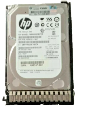 HP 1TB SAS 7.2K 2.5" Hard Drive 605832-002 653954 with caddy for  G8 G9 Server  - Image 1 of 4