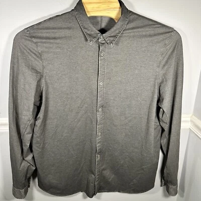 Lululemon 男式衬衫 XXL? 灰色纽扣委员会轻便通风学院风 — 第 1/4 张图片