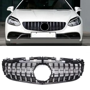 Front Bumper Grill GT Style Black For Mercedes Benz SLC Class W172 R172 2016-20 - Picture 1 of 6