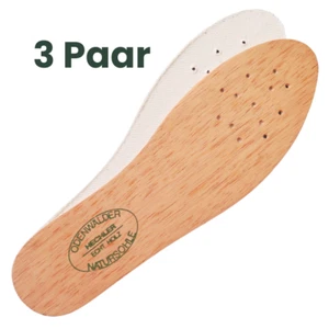 3x ORIGINAL Odenwälder Zedern-Sohle - Einlegesohle - Einlage aus Zedern-Holz - Bild 1 von 7
