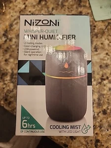 Nizoni Portable Color Changing Mini Humidifier Whisper Quiet USB Powered - NEW - Picture 1 of 3