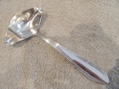 Louche gras maigre métal argenté art deco fat & lean Reneka - Photo 1/4