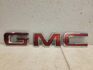 2021 GMC Sierra 1500 red G M C tailgate letters OEM 84937213 84937215 8937217 - Picture 1 of 13