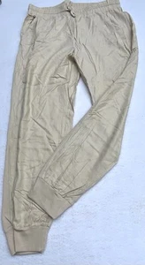Guess schicke beige Leinenmischung Jogginghose Größe Large 03GB00 W7KD0 NEU OHNE ETIKETT - Bild 1 von 11