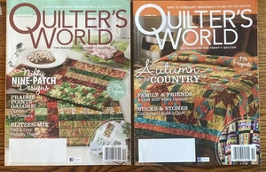 2 Quilters World 2012: 9 Patch Prairie Points Holiday /Autumn Country Scraps - Picture 1 of 6