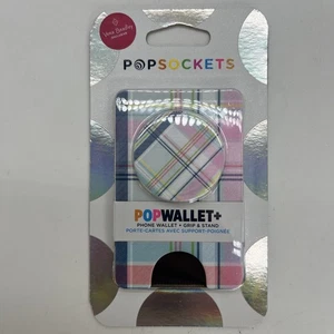 PopSockets PopWallet+ Vera Bradley Pastel Plaid New Sealed - Picture 1 of 2