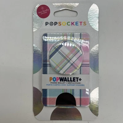 PopSockets PopWallet+ Vera Bradley Pastel Plaid New Sealed - Image 1 of 2