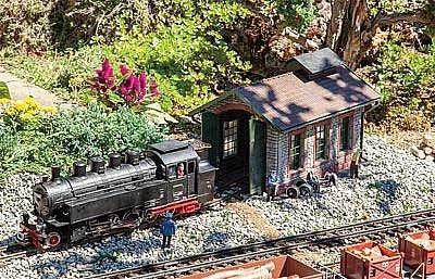 Pola 330890 G Scale Branchline Locomotive Shed Kit - 17-1/2 x 11-3/8 x 11-5/8" - Image 1 of 1