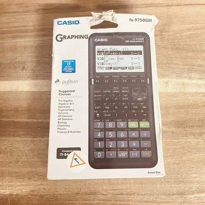 Casio FX-9750GIII Graphing Calculator Python & Natural Text Book Display - Image 1 of 4