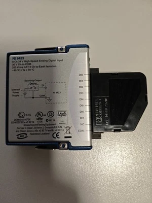 National Instruments NI 9423 189203E-01L 8Ch 24V High-Speed Digital Input Module - Image 1 of 2