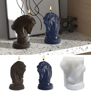 Stampo candela silicone testa di cavallo fai da te mobili ornamento aromaterapia stampo Y1 J1P7 - Foto 1 di 12