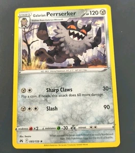 Pokemon Crown Zenith Galarian Perrserker Rare Card 085/159 NM - Picture 1 of 1