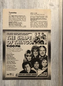 Pubblicità rivista guida tv vintage anni 80 serie tv la forma delle cose 0C25 - Foto 1 di 2