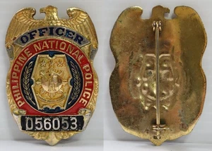 Obsolete PHILIPPINE NATIONAL POLICE (PNP) Brass Uniform Pin Badge #056053 - Picture 1 of 6