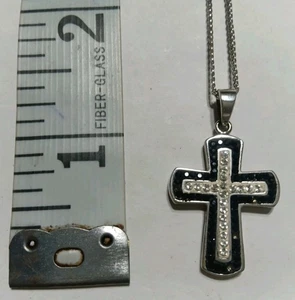 925 Silber gehämmert Gothic Kreuz Anhänger Sterlingsilber Halskette/Kette  - Bild 1 von 18