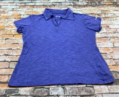 Camisa Polo Columbia Damas Mediana Azul Púrpura Senderismo Camping Aire Libre Mujeres Foto 1 de 4