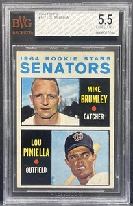 1964 Topps - 1964 Rookie Stars #167 Lou Piniella, Mike Brumley (RC) BVG 5.5 - Picture 1 of 2
