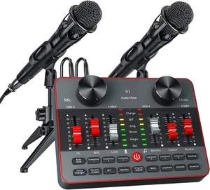 G1 Audio Mixer Kit for Live Streaming,Live Sound Card for Streaming 2 microphone - Picture 1 of 11