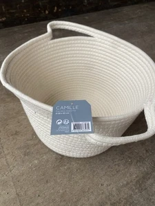 Lot De 2 Panières Blanche 28x20Cmreffb - Foto 1 di 1