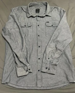 Camisa de franela manga larga XL azul gris RVCA para hombre - Imagen 1 de 7