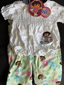 NWT-Vintage Y2k-2 Piece Dora Outfit -24 Months-embroidered - Picture 1 of 9