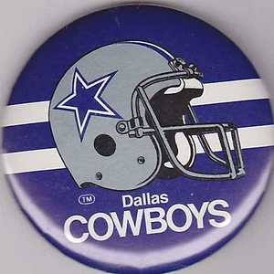 VINTAGE 2 1/4" PINBACK #12-029 - FOOTBALL - DALLAS COWBOYS - Imagen 1 de 1