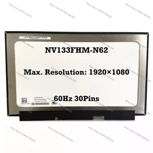 Pannello schermo LCD NV133FHM-N62 NV133FHM N62 13,3" 1920x1080 72% NTSC EDP 30 pin - Foto 1 di 1
