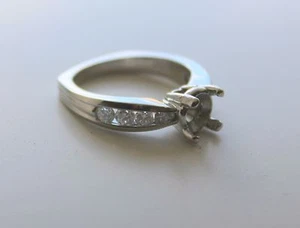 Scott Kay- Platinum Engagement Ring Remount for a 1 Ct. Center Diamond - Picture 1 of 1