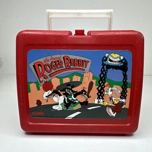 Vintage 1987 Who Framed Roger Rabbit Plastic Lunch Box NO Thermos Disney - Picture 1 of 11