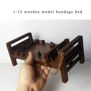 1/12 Wooden Female Soldier Torture Tool Hand Footcuffs Puppet Scene Accessories - Picture 1 of 6