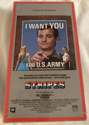 Stripes (VHS, 1995) Sealed Bill Murray Harold Ramis John Candy Ivan Reitman - Image 1 of 4