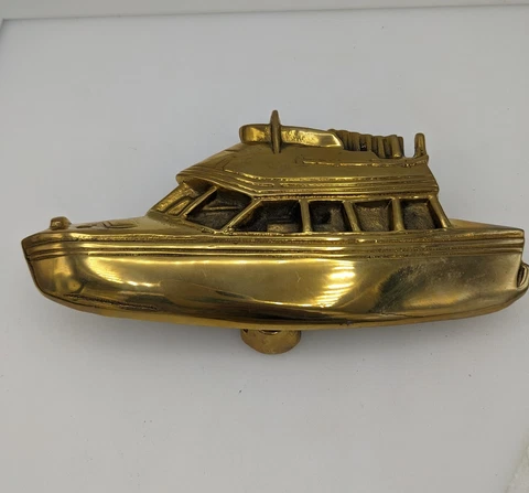 Heavy Penco Solid Brass Nautical Door Knocker Cabin Cruiser Boat NIB Cover