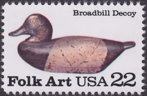 US Stamp Scott #2138 Mint NH - 22 Cents Broadbill Duck Decoy Commemorative Issue - Picture 1 of 1
