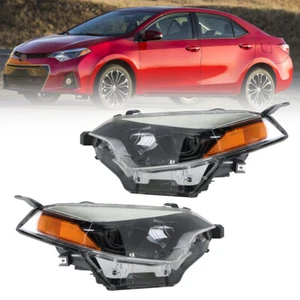Right & Left Side Headlamps Halogen Clear Lens For Toyota Corolla 2014 2015 2016 - Picture 1 of 11