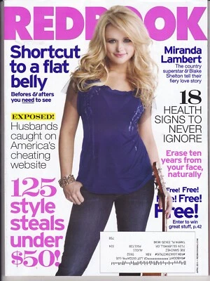Miranda Lambert April 2011 Redbook Womens Photo Magazine Shortcut to Flat Belly - Image 1 of 3