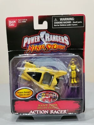 Power Rangers Ninja Storm Hawk Zord Action Racer (Yellow Edition) w/ Figure 1/64 Foto 1 de 3