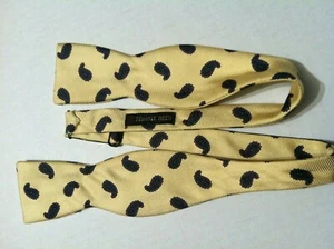 FERRELL REED MENS YELLOW 100%SILK BOW TIE - Picture 1 of 3