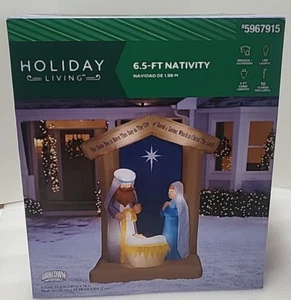 Holiday Living Christmas Nativity Scene 6.5 FT Airblown Inflatable Outdoor Decor - Picture 1 of 7