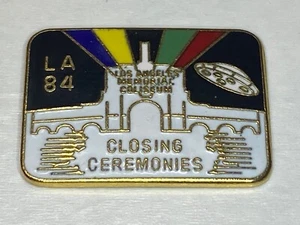 1984 Summer Olympic Games Los Angeles Lapel Hat Pin Closing Ceremonies LA 84 UFO - Picture 1 of 2
