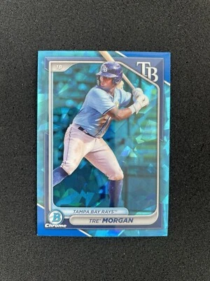 2024 Bowman Draft Sapphire Tre' Morgan #BDC-197 Tampa Bay Rays - Image 1 of 2