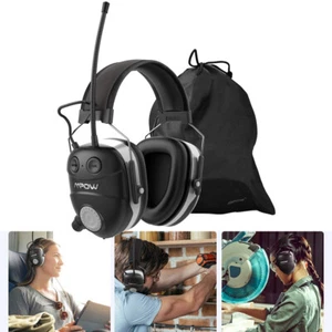 AM FM Radio Headphones Ear Muffs Noise Cancellation Shooting Earmuff Bluetooth - Picture 1 of 9