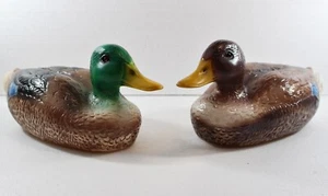 Figurine Décorative Figure D'Étang Canard Flottant Et Comme Lot en Plastique - Photo 1/4