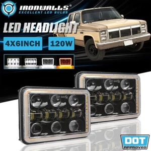 For GMC C4500 C5500 Topkick 2003-2009 Pair LED Headlights Hi-Lo DRL Turn Signal - Picture 1 of 12