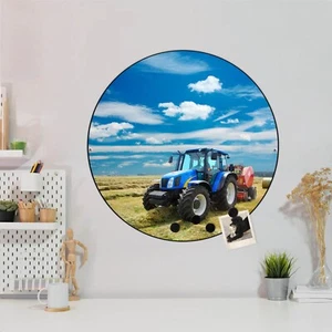 banjado Magnettafel schwarz Motiv rund Pinnwand magnetisch Traktor - Bild 1 von 17